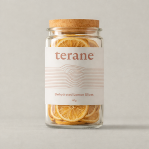 Dehydrated lemon slice cocktail garnish by Terane
